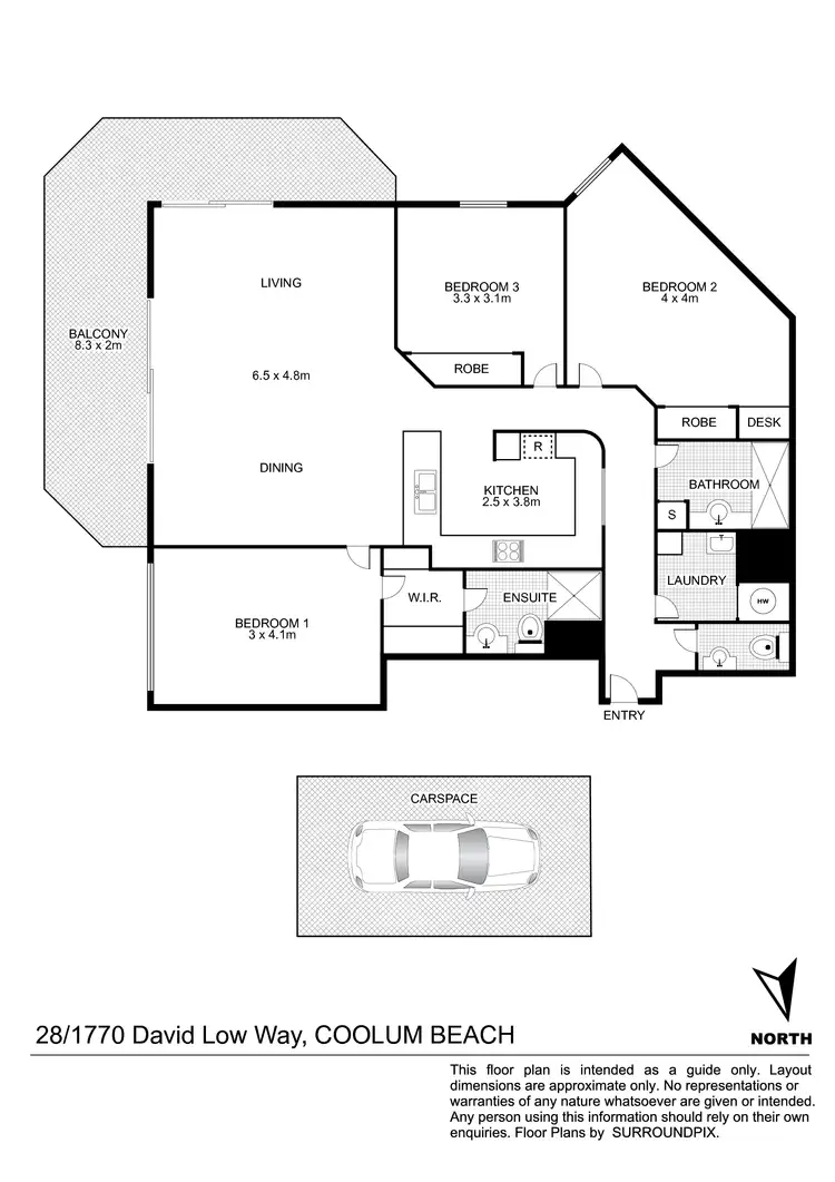Floorplan of Homely unit listing, 28/1770 David Low Way, Coolum Beach QLD 4573