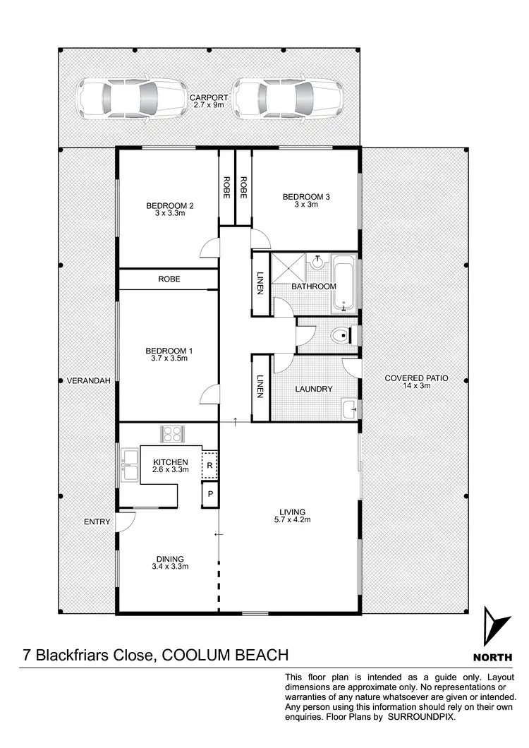 Floorplan of Homely house listing, 7 Blackfriars Close, Coolum Beach QLD 4573