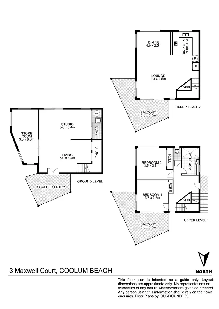 Floorplan of Homely house listing, 3 Maxwell Court, Coolum Beach QLD 4573