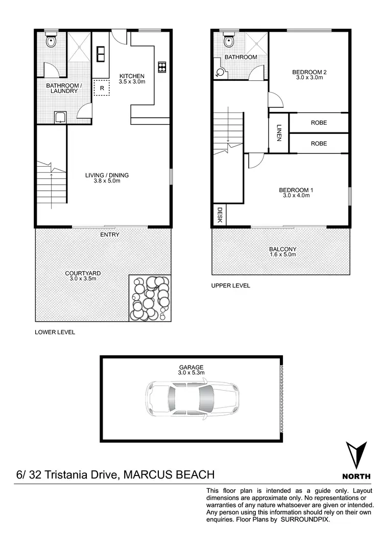 Floorplan of Homely unit listing, U6/32 Tristania Drive, Marcus Beach QLD 4573