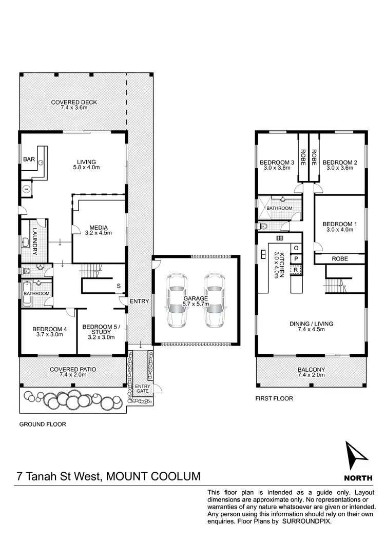 Floorplan of Homely house listing, 7 Tanah Street West, Mount Coolum QLD 4573
