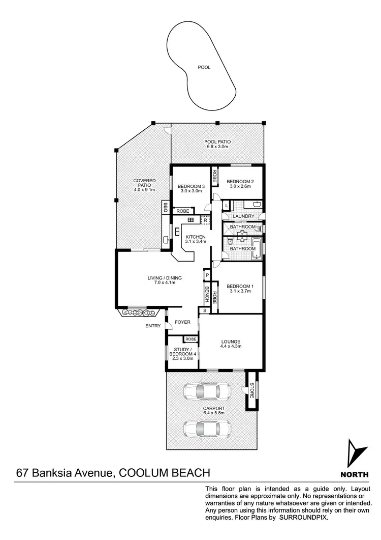 Floorplan of Homely house listing, 67 Banksia Avenue, Coolum Beach QLD 4573
