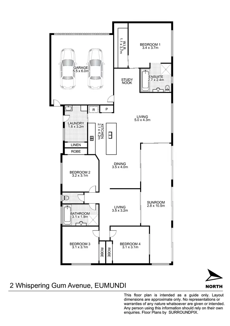 Floorplan of Homely house listing, 2 Whispering Gum Avenue, Eumundi QLD 4562