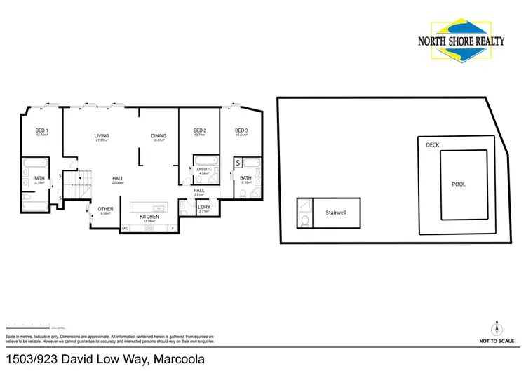 Floorplan of Homely unit listing, U1503/923 David Low Way, Marcoola QLD 4564