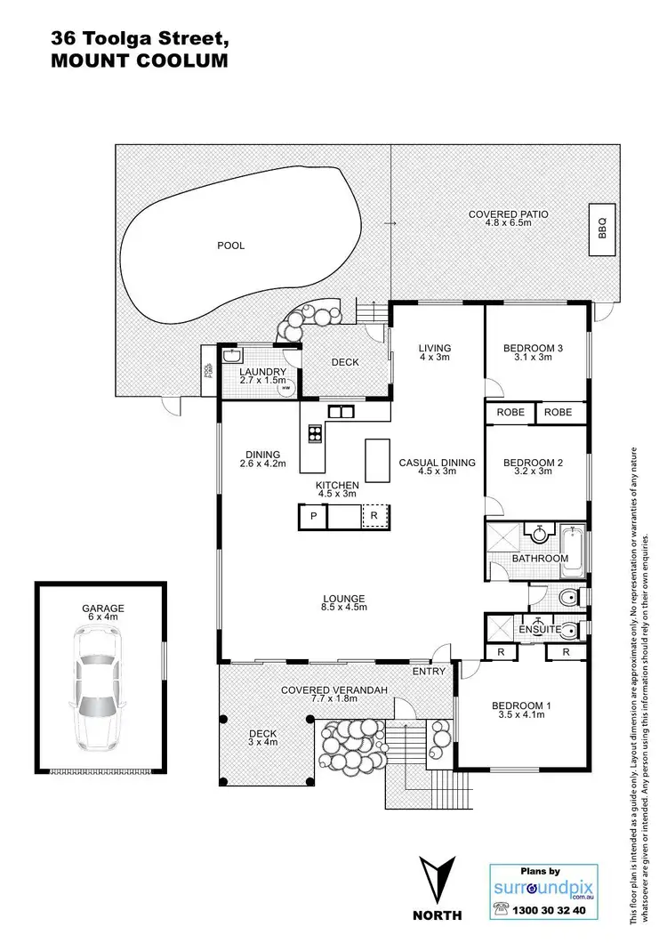 Floorplan of Homely house listing, 36 Toolga Street, Mount Coolum QLD 4573
