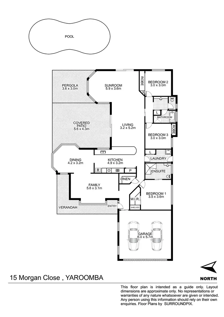 Floorplan of Homely house listing, 15 Morgan Close, Yaroomba QLD 4573