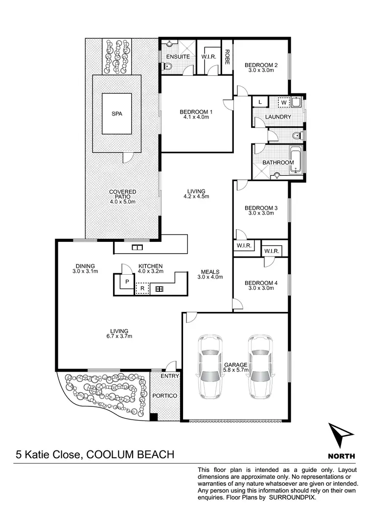 Floorplan of Homely house listing, 5 Katie Close, Coolum Beach QLD 4573