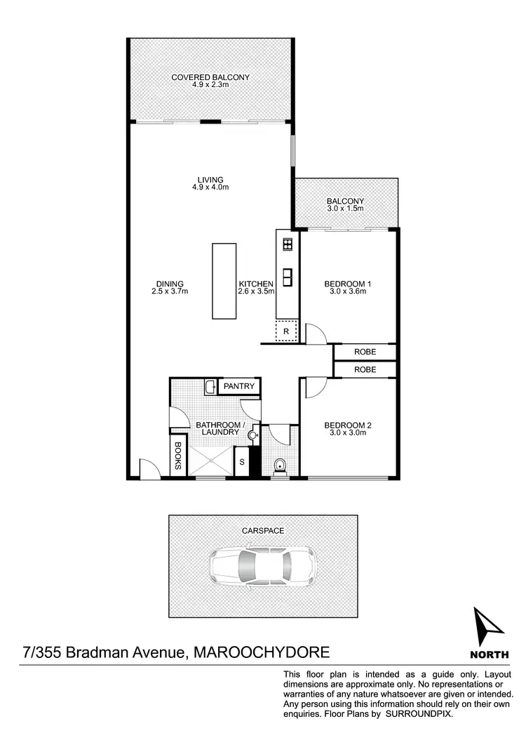Floorplan of Homely unit listing, 7/355 Bradman Avenue, Maroochydore QLD 4558