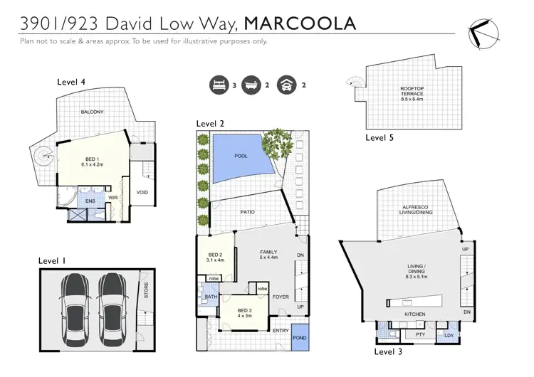 Floorplan of Homely house listing, U3901/923 David Low Way, Marcoola QLD 4564
