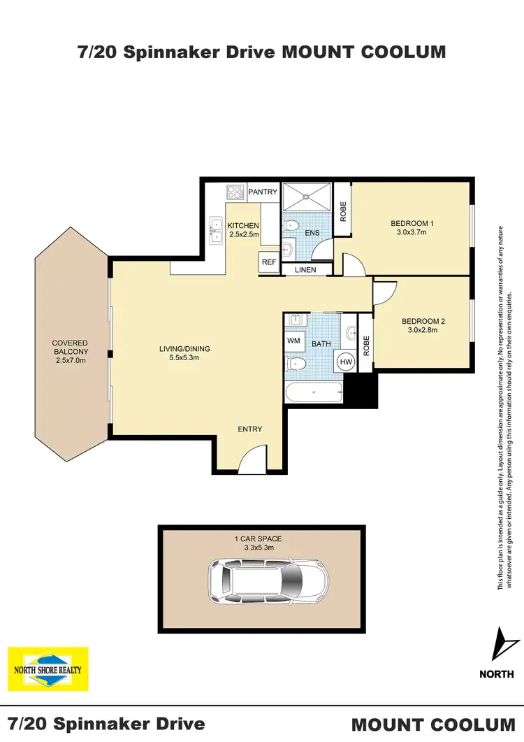 Floorplan of Homely unit listing, 7/20 Spinnaker Drive, Mount Coolum QLD 4573