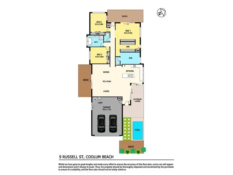 Floorplan of Homely house listing, 9 Russell Street, Coolum Beach QLD 4573