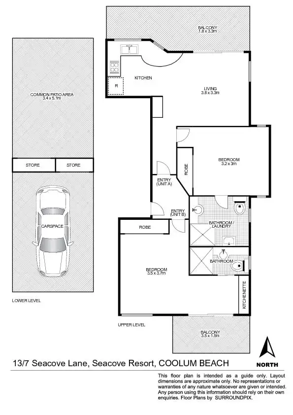 Floorplan of Homely unit listing, 13/7 Seacove Lane, Coolum Beach QLD 4573