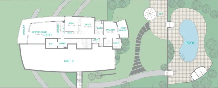 Floorplan of Homely unit listing, 1/1736 David Low Way, Coolum Beach QLD 4573