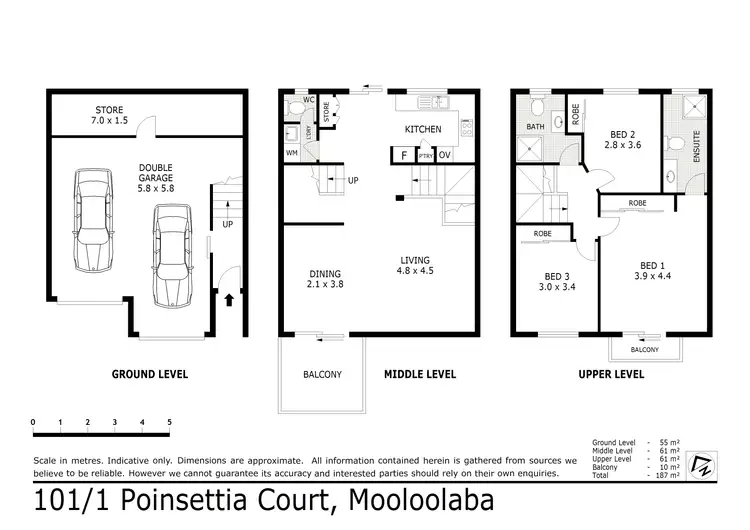 Floorplan of Homely unit listing, U101/1 Poinsettia Court, Mooloolaba QLD 4557