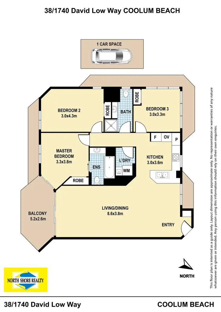 Floorplan of Homely unit listing, 38/1740-1744 David Low Way, Coolum Beach QLD 4573