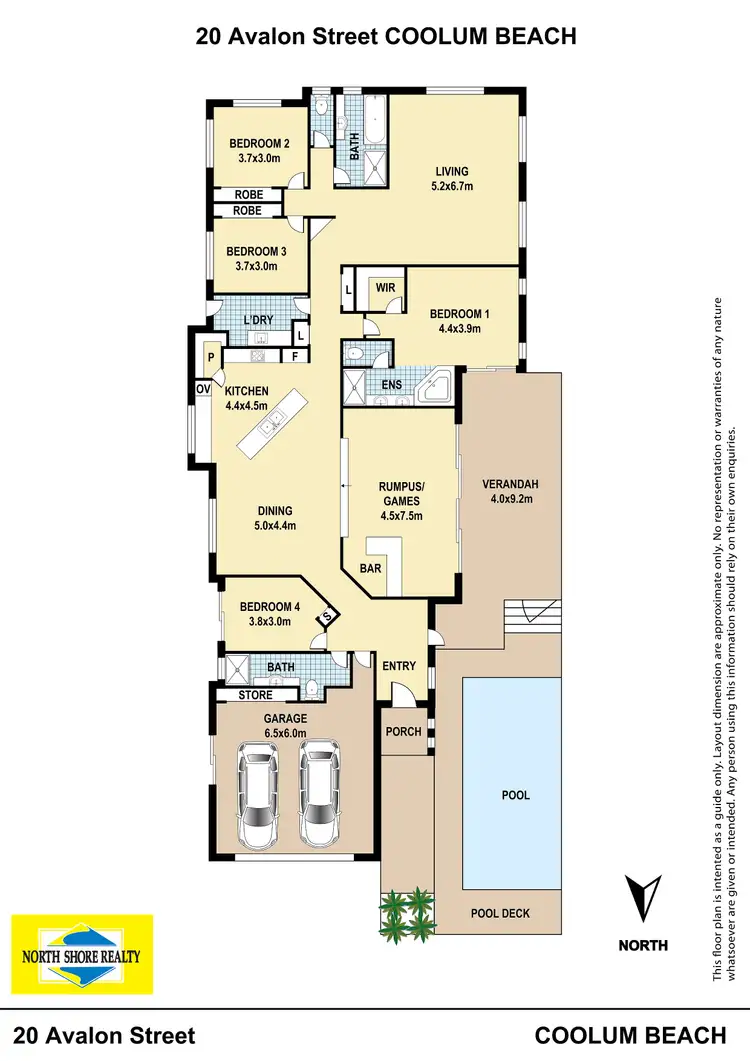 Floorplan of Homely house listing, 20 Avalon Street, Coolum Beach QLD 4573