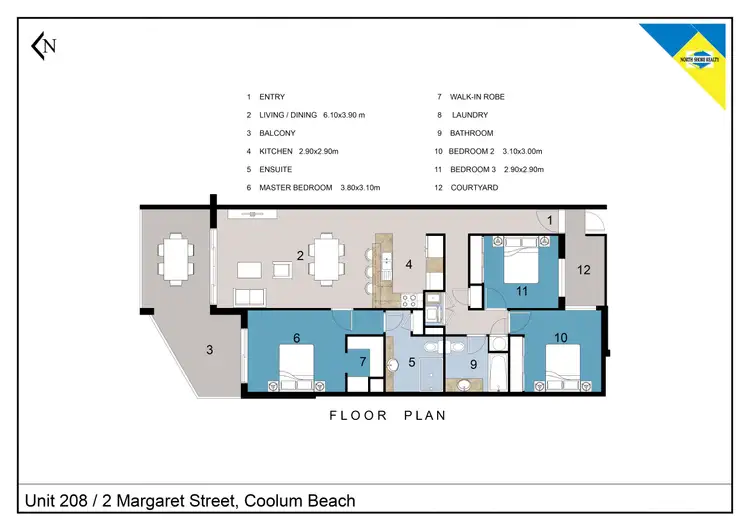 Floorplan of Homely unit listing, U208/2 Margaret Street, Coolum Beach QLD 4573