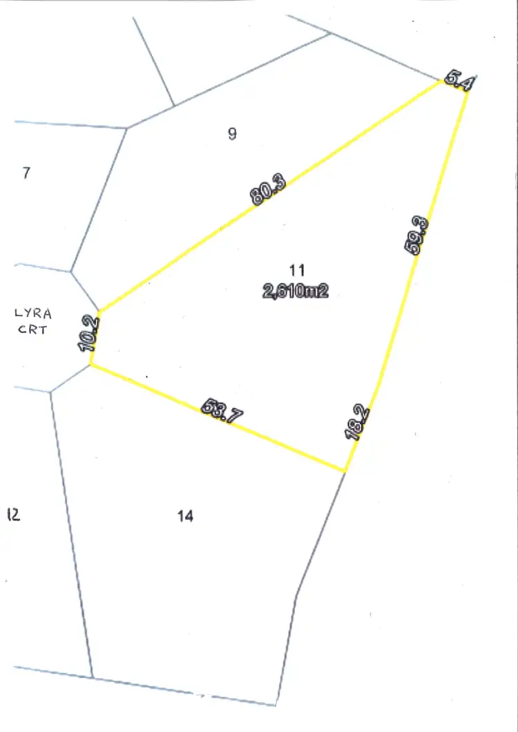 Floorplan of Homely land listing, 11 Lyra Court, Bli Bli QLD 4560