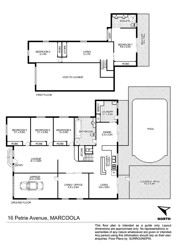 Floorplan of Homely house listing, 16 Petrie Avenue, Marcoola QLD 4564