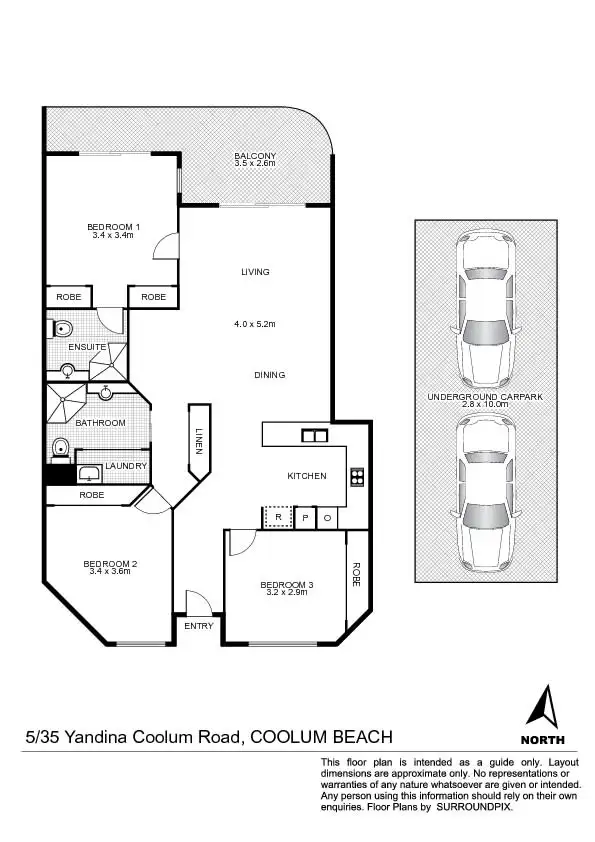 Floorplan of Homely unit listing, 5/35 Yandina Coolum Road, Coolum Beach QLD 4573