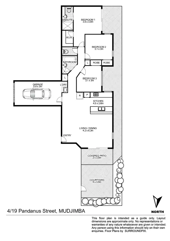 Floorplan of Homely unit listing, U4/19 Pandanus Street, Mudjimba QLD 4564