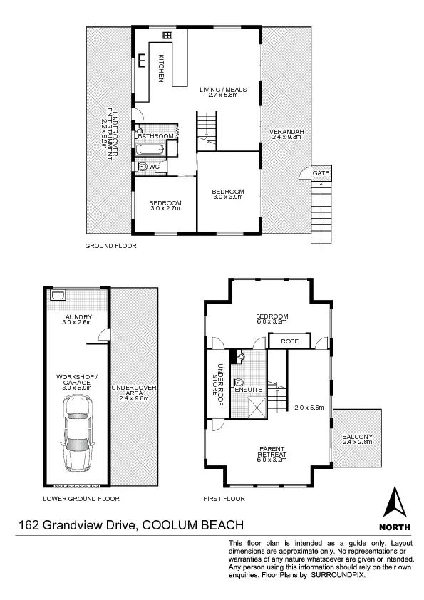 Floorplan of Homely house listing, 162 Grandview Drive, Yaroomba QLD 4573