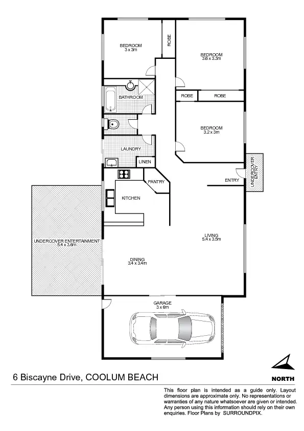 Floorplan of Homely house listing, 6 Biscayne Drive, Coolum Beach QLD 4573