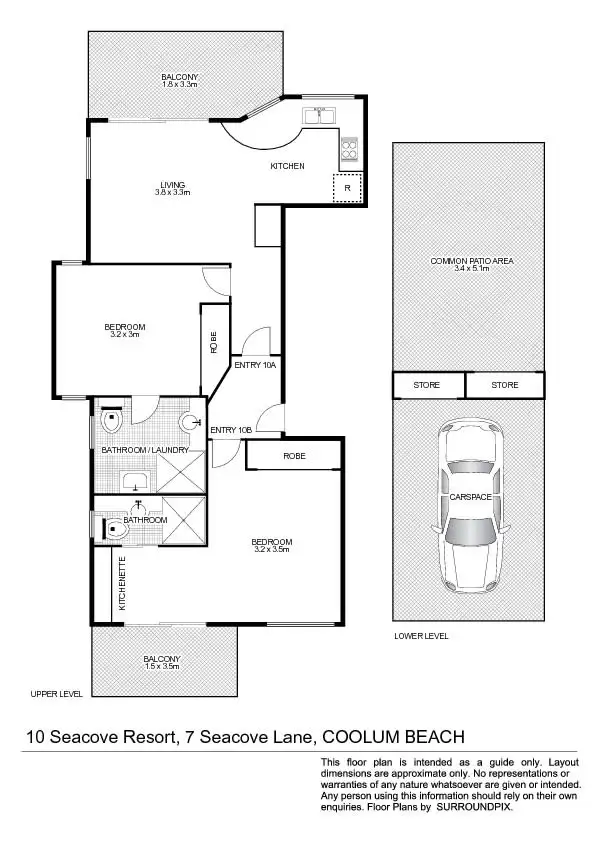 Floorplan of Homely unit listing, 10/7 Seacove Lane, Coolum Beach QLD 4573