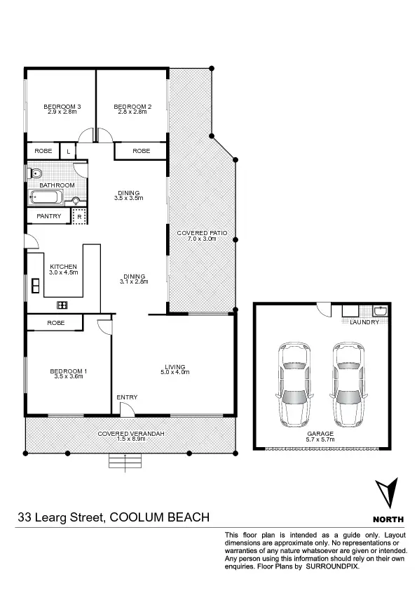 Floorplan of Homely house listing, 33 Learg Street, Coolum Beach QLD 4573