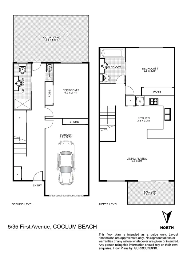 Floorplan of Homely unit listing, U5/35 First Avenue, Coolum Beach QLD 4573