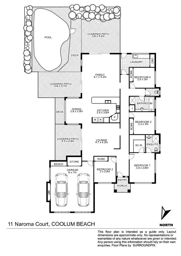 Floorplan of Homely house listing, 11 Naroma Court, Coolum Beach QLD 4573