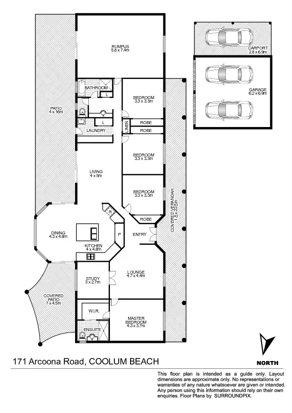 Floorplan of Homely house listing, 171 Arcoona Road, Coolum Beach QLD 4573