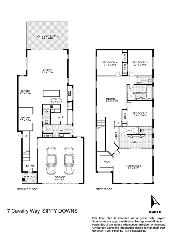 Floorplan of Homely house listing, 7 Cavalry Way, Sippy Downs QLD 4556