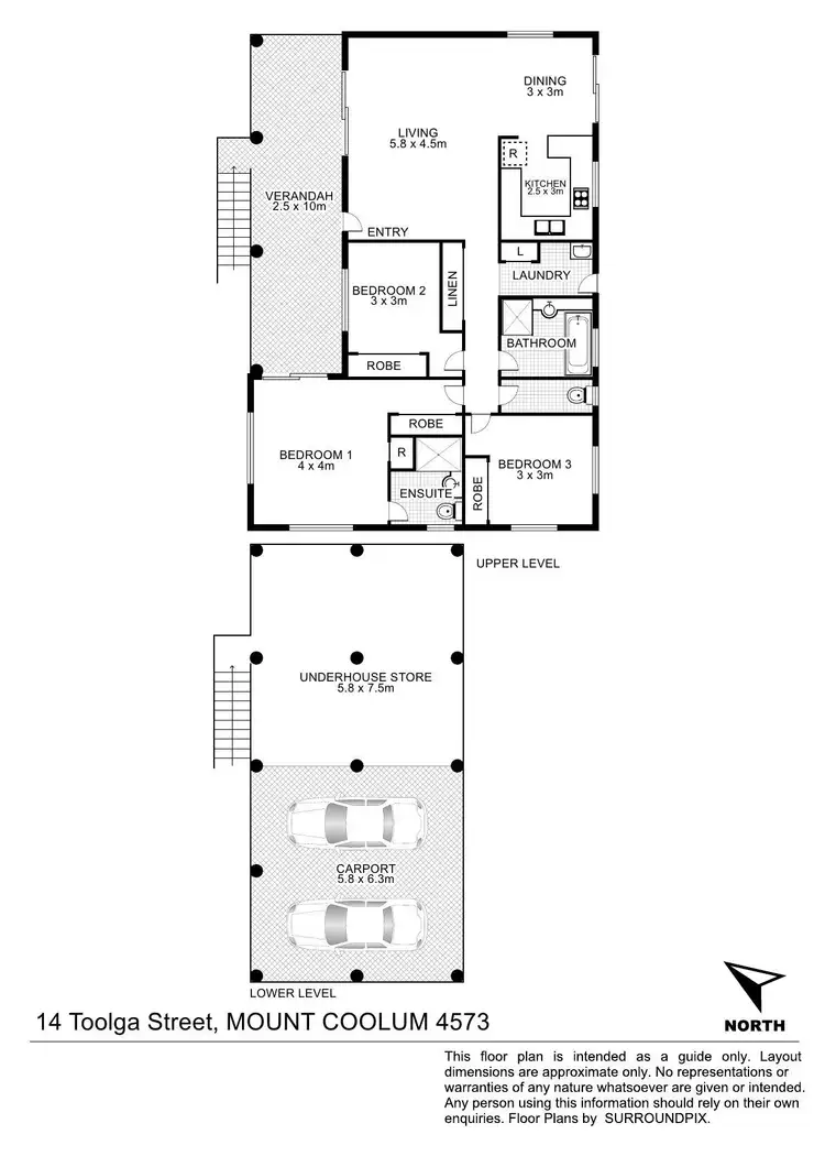 Floorplan of Homely house listing, 14 Toolga Street, Mount Coolum QLD 4573