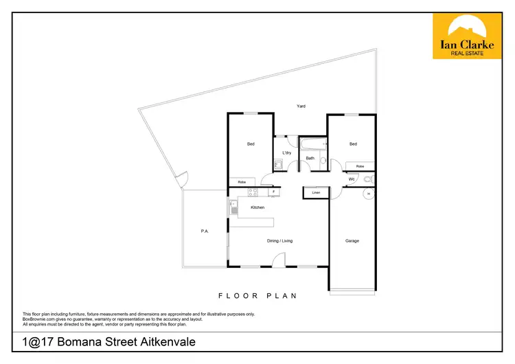 Floorplan of Homely unit listing, 1/17 Bomana St, Aitkenvale QLD 4814