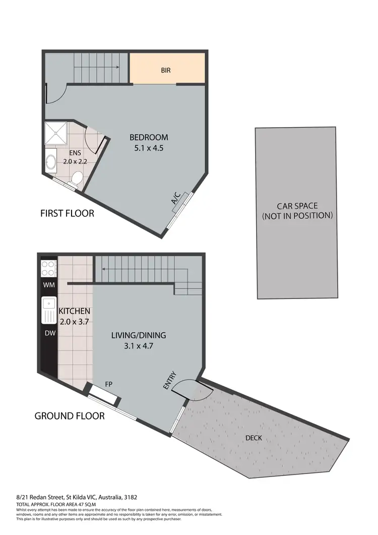 Floorplan of Homely townhouse listing, 8/21 Redan St, St Kilda VIC 3182