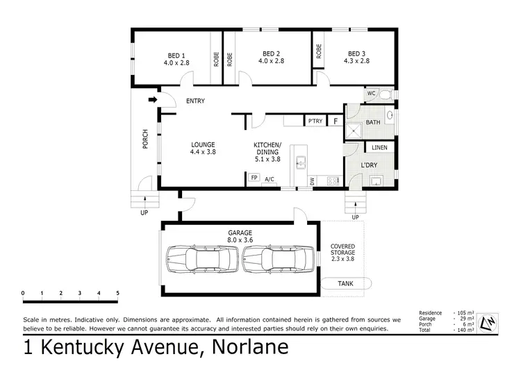 Floorplan of Homely house listing, 1 Kentucky Ave, Norlane VIC 3214