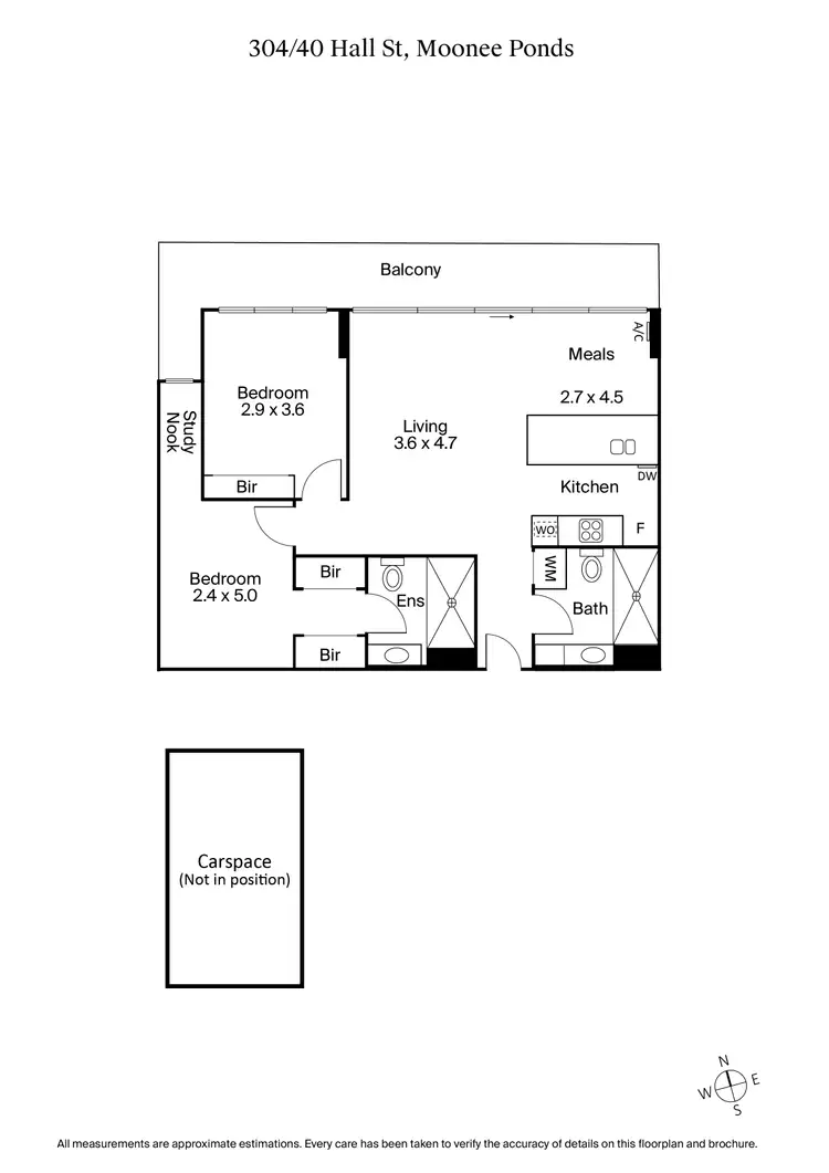 Floorplan of Homely apartment listing, 304/40 Hall St, Moonee Ponds VIC 3039