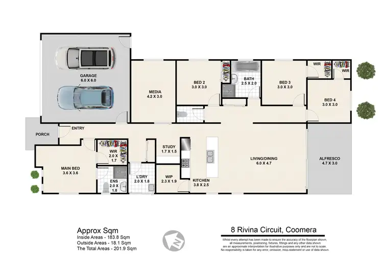Floorplan of Homely house listing, 8 Rivina Cct, Coomera QLD 4209