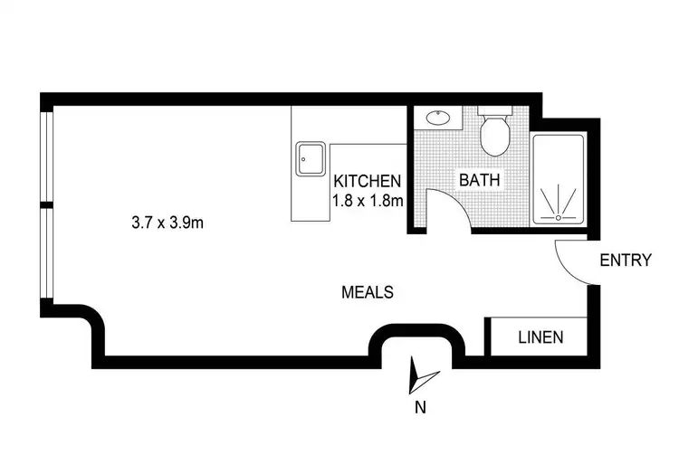 Floorplan of Homely apartment listing, 719/408 Lonsdale St, Melbourne VIC 3000