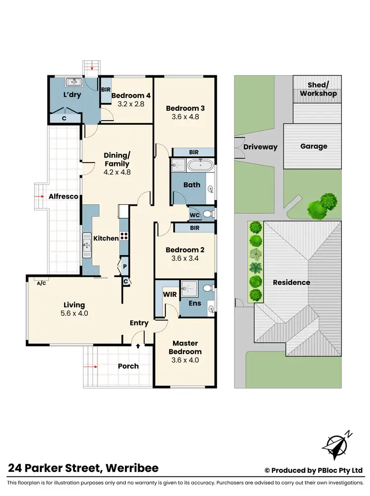 Floorplan of Homely house listing, 24 Parker St, Werribee VIC 3030