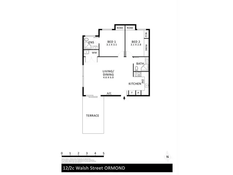 Floorplan of Homely apartment listing, 203/2c Walsh St, Ormond VIC 3204
