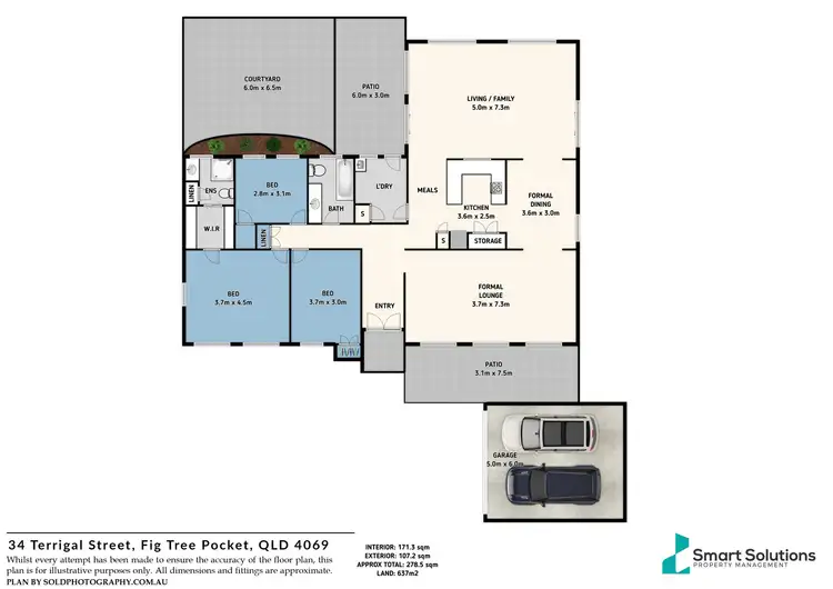 Floorplan of Homely house listing, 34 Terrigal St, Fig Tree Pocket QLD 4069