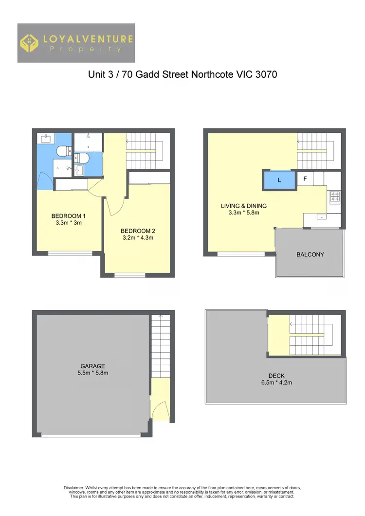 Floorplan of Homely townhouse listing, 3/70 Gadd St, Northcote VIC 3070