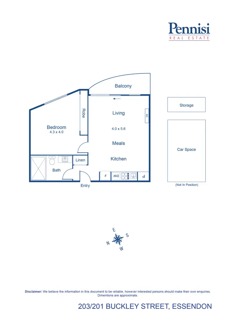 Floorplan of Homely apartment listing, 203/201 Buckley St, Essendon VIC 3040