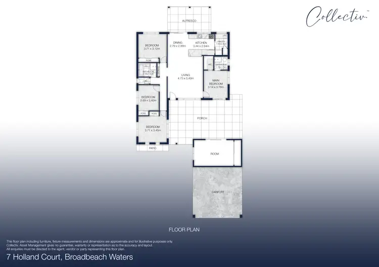 Floorplan of Homely house listing, 7 Holland Ct, Broadbeach Waters QLD 4218