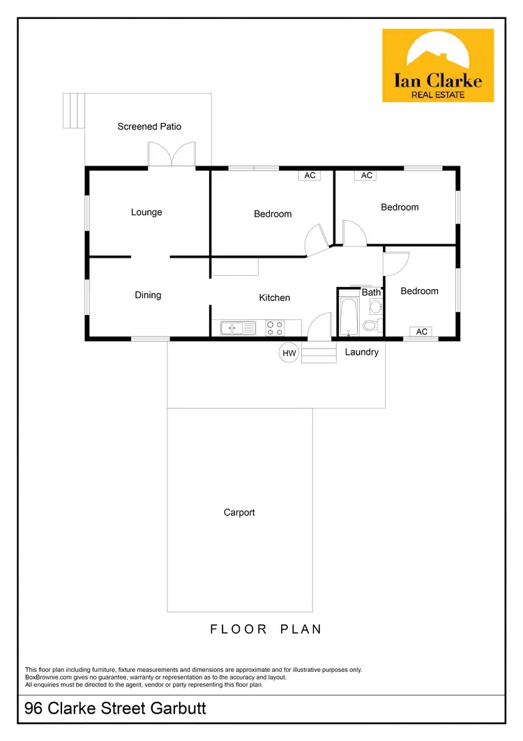 Floorplan of Homely house listing, 96 Clarke St, Garbutt QLD 4814