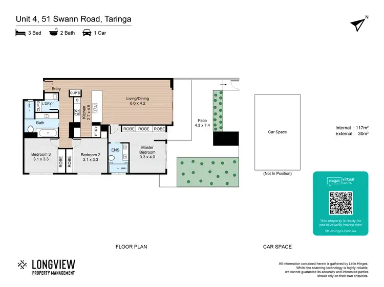 Floorplan of Homely apartment listing, 4/51 Swann Rd, Taringa QLD 4068
