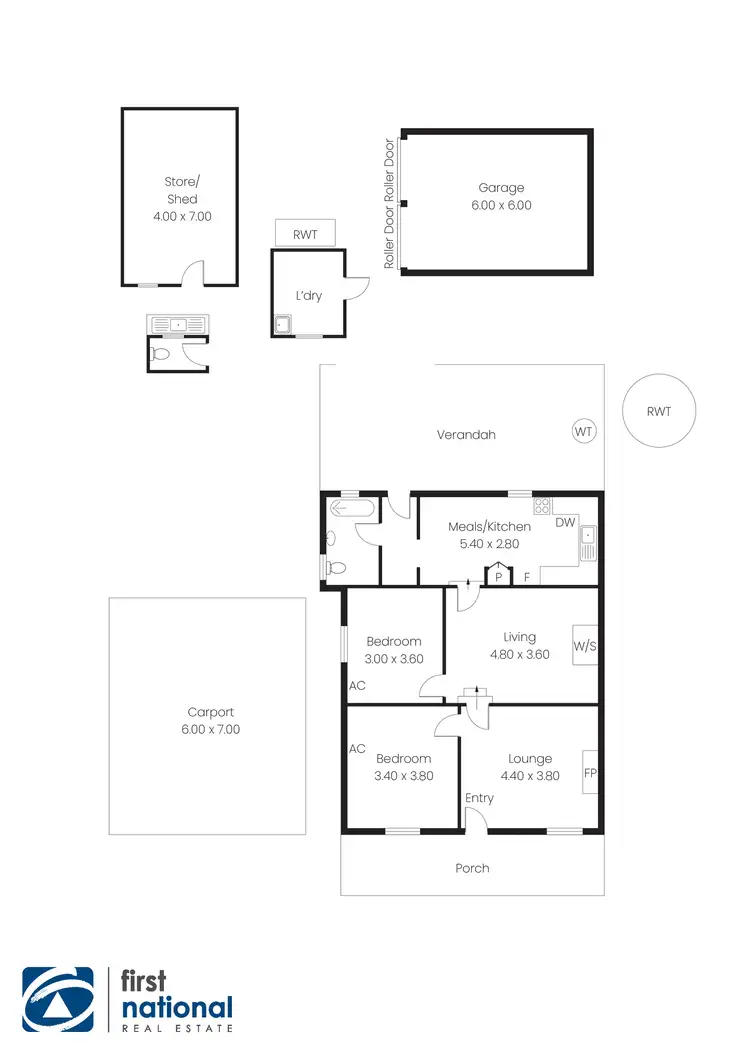 Floorplan of Homely house listing, 54 Kadina Rd, Moonta SA 5558