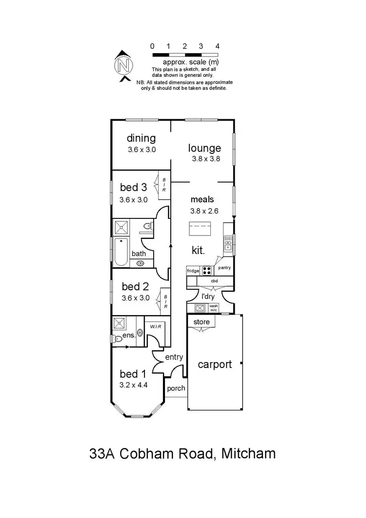 Floorplan of Homely house listing, 33A Cobham Rd, Mitcham VIC 3132